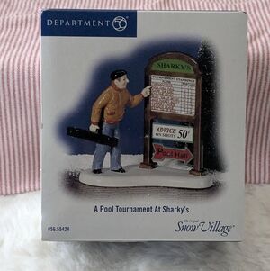 Department 56 Snow Village Pool Tournament Figurine